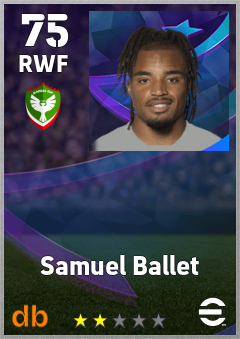 Samuel Ballet — RWF, OVR 75, MAX 75