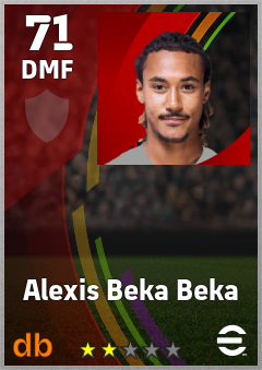 Alexis Beka Beka — DMF, OVR 71, MAX 71