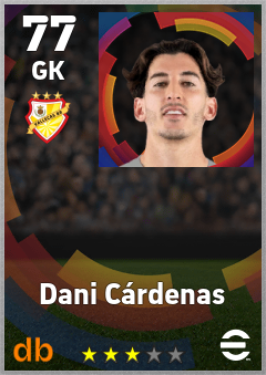 Dani Cárdenas — GK, OVR 77, MAX 77