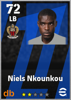 Niels Nkounkou — LB, OVR 72, MAX 72