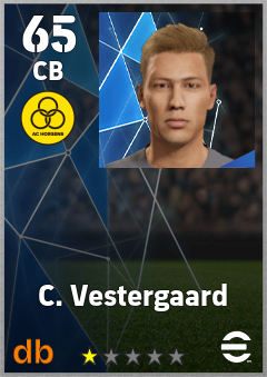 C. Vestergaard — CB, OVR 65, MAX 65