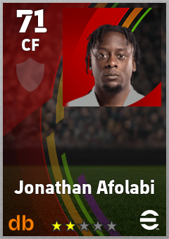 Jonathan Afolabi — CF, OVR 71, MAX 71