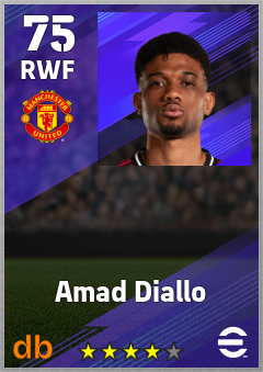 Amad Diallo eFootball player card