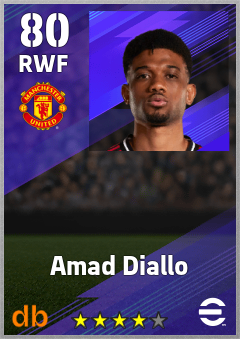 Amad Diallo — RWF, OVR 80, MAX 80