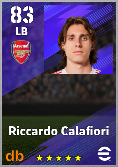Riccardo Calafiori — LB, OVR 83, MAX 89