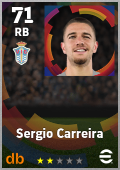Sergio Carreira — RB, OVR 71, MAX 71