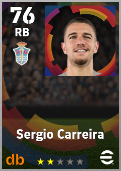 Sergio Carreira — RB, OVR 76, MAX 76