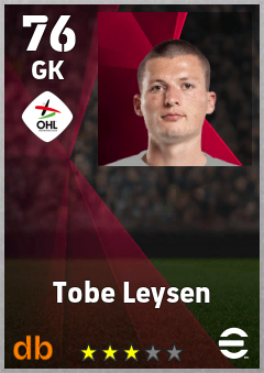 Tobe Leysen — GK, OVR 76, MAX 76