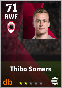Thibo Somers — RWF, OVR 71, MAX 71