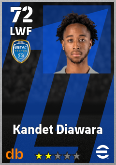 Kandet Diawara — LWF, OVR 72, MAX 72