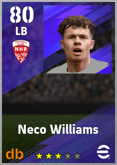 Neco Williams — LB, OVR 80, MAX 80