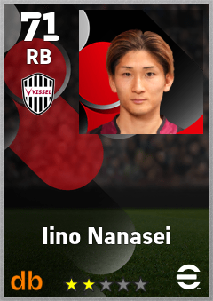 Iino Nanasei — RB, OVR 71, MAX 71