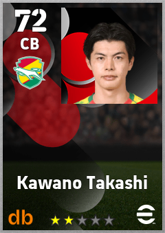 Kawano Takashi — CB, OVR 72, MAX 72