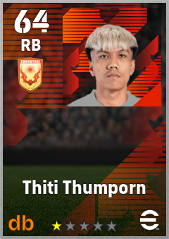Thiti Thumporn — RB, OVR 64, MAX 64