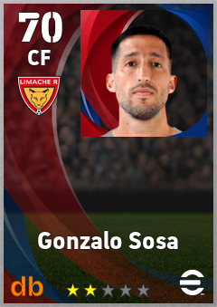 Gonzalo Sosa — CF, OVR 70, MAX 70