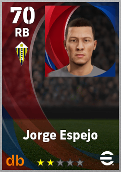 Jorge Espejo — RB, OVR 70, MAX 70