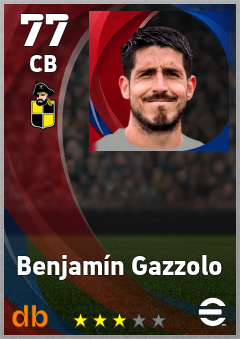 Benjamín Gazzolo — CB, OVR 77, MAX 77