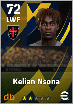 Kelian Nsona — LWF, OVR 72, MAX 72