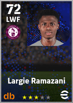 Largie Ramazani — LWF, OVR 72, MAX 72