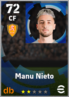Manu Nieto — CF, OVR 72, MAX 72