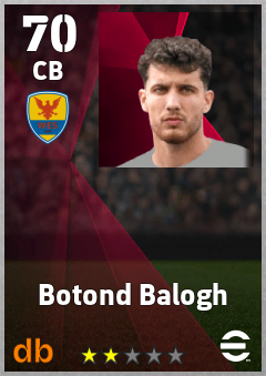 Botond Balogh — CB, OVR 70, MAX 70
