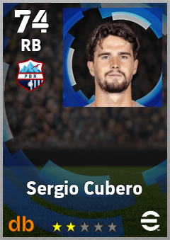 Sergio Cubero — RB, OVR 74, MAX 74