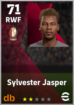 Sylvester Jasper — RWF, OVR 71, MAX 71