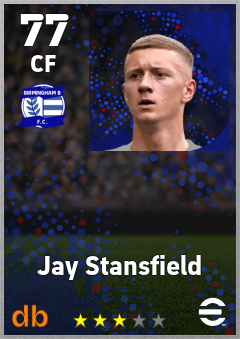 Jay Stansfield — CF, OVR 77, MAX 77