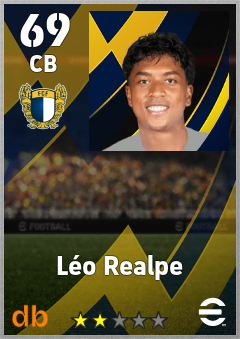Léo Realpe — CB, OVR 69, MAX 69