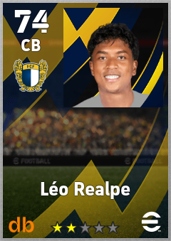 Léo Realpe — CB, OVR 74, MAX 74