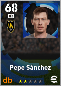 Pepe Sánchez — CB, OVR 68, MAX 68