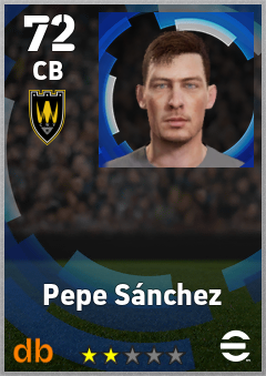 Pepe Sánchez — CB, OVR 72, MAX 72