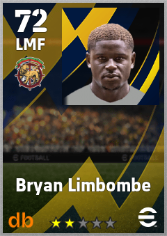 Bryan Limbombe — LMF, OVR 72, MAX 72