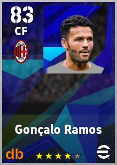 Gonçalo Ramos — CF, OVR 83, MAX 92