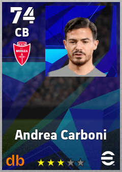 Andrea Carboni — CB, OVR 74, MAX 74