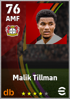 Malik Tillman eFootball player card