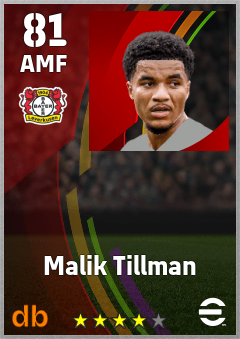 Malik Tillman — AMF, OVR 81, MAX 81