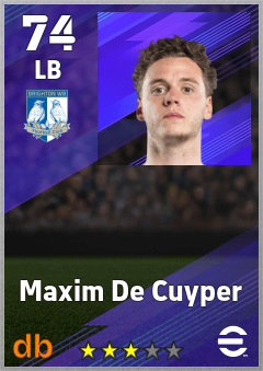 Maxim De Cuyper eFootball player card