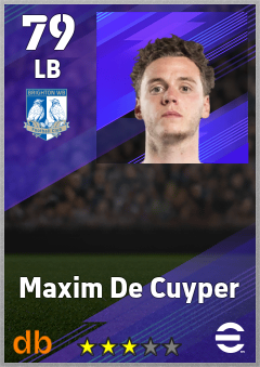 Maxim De Cuyper eFootball player card