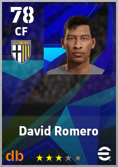 David Romero — CF, OVR 78, MAX 78