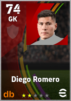 Diego Romero — GK, OVR 74, MAX 74