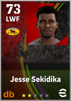 Jesse Sekidika — LWF, OVR 73, MAX 73
