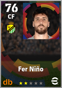 Fer Niño — CF, OVR 76, MAX 76