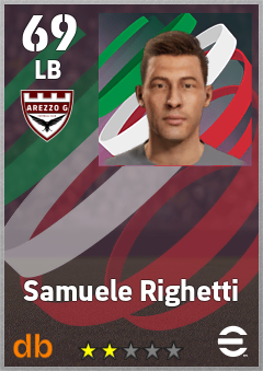 Samuele Righetti — LB, OVR 69, MAX 69