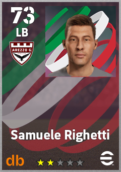 Samuele Righetti — LB, OVR 73, MAX 73