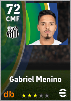 Gabriel Menino — CMF, OVR 72, MAX 72