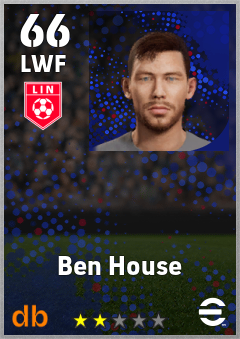 Ben House — LWF, OVR 66, MAX 66