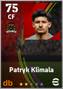 Patryk Klimala — CF, OVR 75, MAX 75