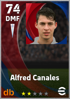 Alfred Canales — DMF, OVR 74, MAX 74
