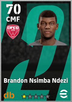 Brandon Nsimba Ndezi — CMF, OVR 70, MAX 70
